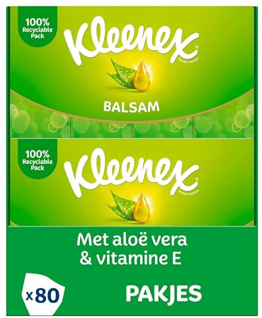 Scottex Balsam - Pañuelos, 10 paquetes de 8 paquetes