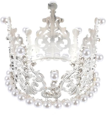 TOYANDONA Children Crowns Little Decorative Crown for Cake Topper Birthday Party Baking Adornment Resin Tiara Headdress Photography Prop