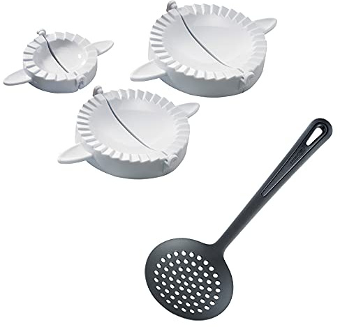 Westmark Ravioli-Set, 4tlg., 3 Ravioliformer, Ø 9,5/12/15,5 cm + 1 Schöpflöffel Gentle, Länge: 32,2 cm, PP/PA, Weiß/Schwarz, 613422E6