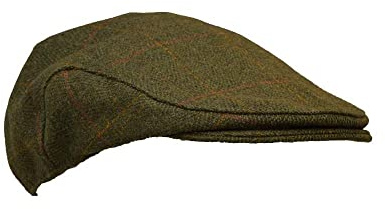 WALKER AND HAWKES - Childrens' Derby Tweed Ashton Flat Cap - Dark Sage - 54