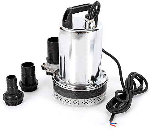 LENJKYYO Pompa sommergibile DC 12 V ad alte prestazioni per pesca alta pressione piccole dimensioni in acciaio inox per pozzi profondi 160 W 6000L/H