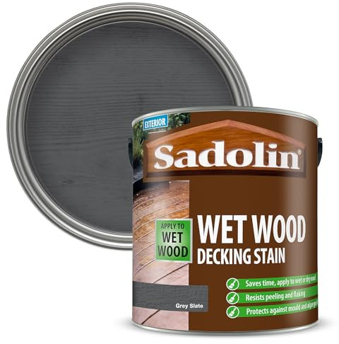 Sadolin Wet Wood Decking Stain - Grey Slate - 2.5L