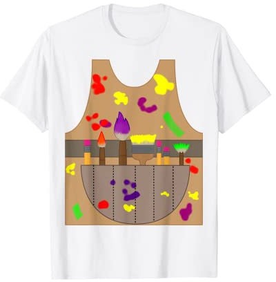 Künstlerschürze Malschürze Kostüm Lustiges Maler T-Shirt T-Shirt
