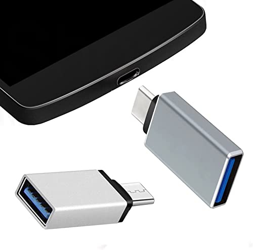 USB-C auf USB OTG Adapter kompatibel mit Samsung Galaxy S25 S24 S23 S24FE A55 A35 A25 A16 A06 A15 A14 A13 A05s A54 A34 A22 FE 5G Plus Ultra für iPhone 16 15 Pro Max Typ C Stecker auf USB-A Packung