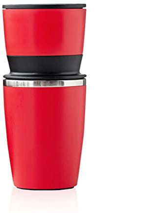 DieffematicKF Cafetiere Machine à café Portable 3 en 1 Cafetière Coupe Coupe Grindille de Poudre/Filtre/Portoir Portable Tasse à café Portable Bouteille