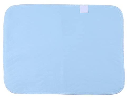 45 x 60 vierlagige waschbare wasserabsorbierende Matratze, 2 Stück, wiederverwendbar, waschbar, 1 saugfähige Unterlage, Inkontinenzunterlage Erwachsene, Blau / Weiß