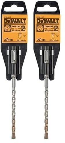 DEWALT DT9525 DT9525QZ 7 x 160 mm Extreme 2 SDS Plus Drill Bit 1 Silver (Pack of 2)