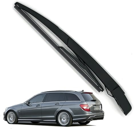 KizmiQ Heckscheibenwischer Scheibenwischer Hinten Wischerarm für MERC-EDES-Benz C-Class(W204) Ersatz Auto Schwarz Heckwischerarm hochwertiger Set