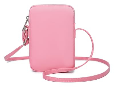 YONBEN Small Crossbody Phone Bag for Women | Fits most smartphones up to 6.7 in plus cards, keys and lipstick; detachable adjustable strap; about 18 x 12 x 2.5 cm; light