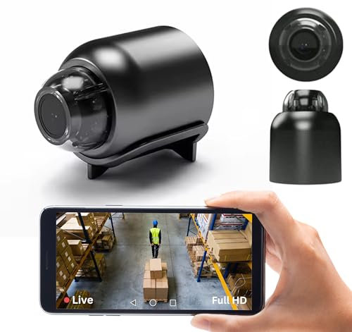 TradeProvider Mini Spy Hidden Camera Free App 4K Full HD, Day Night Video, Loop Record, View Anywhere, TF Card port, Motion Detection Wifi Indoor Nanny Cam for Office and Home Security