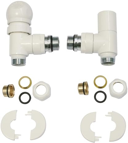SOMATHERM FOR YOU, Kit thermostatisable 1/2 (15x21) blanc pour sèche-serviette, avec volant manuel et raccord pour tube cuivre 14 mm, installation facile et esthétique soignée | Équipez facilement votre radiateur grâce à ce kit complet avec robinet thermostatique, esthétique et ergonomique.
