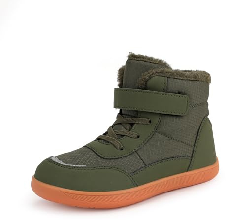 JYukaichen Chaussures pieds nus pour Enfants Fille Garçon Hiver Confortables Antidérapantes et Légères avec Doublure Chaude Enfants Bottes de Neige,25-36