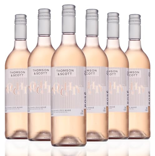 Thomson & Scott Noughty Alcohol Free Wine Still Rosé Case of 6 x 750ml | Low Sulphate & Low Calorie No Alcohol Wine | Finest Non Alcoholic Wines | Wine Gift Set