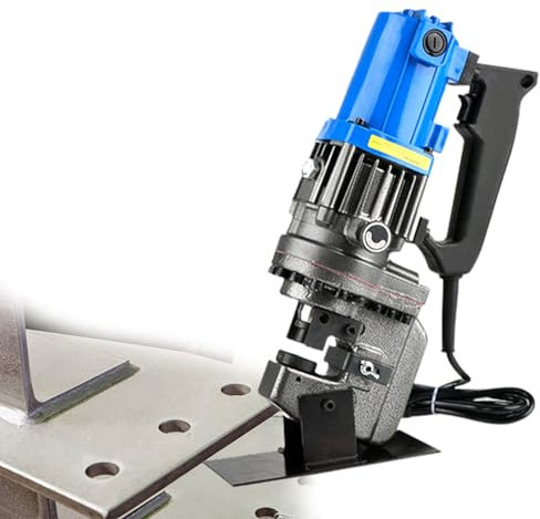 GESAIDES Perforadora Hidráulica Eléctrica de 1/4 a 4/5, 1500 W, con 5 Matrices para Hierro, Cobre, Aluminio, Placas, ángulos, Acero y Canales.,B