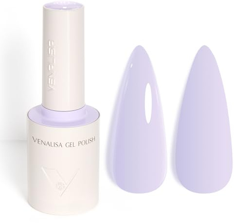 VENALISA Esmaltes Semipermanentes de Uñas en Gel Morado Claro Light Purple Pintauñas Semipermanentes UV LED de Larga Duración Apto Para Principiantes Manicura 10ml