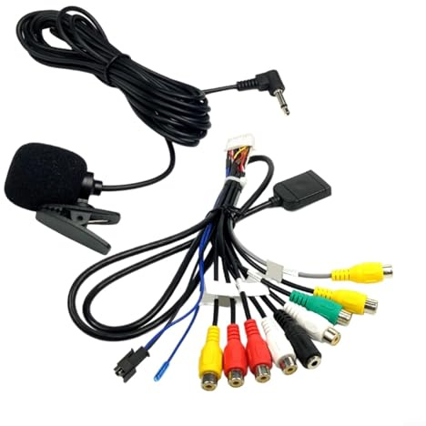 URPIZY Kit adaptateur de carte SIM de voiture 20 broches avec connexion microphone pour système de navigation multimédia radio GPS et câble d'interface