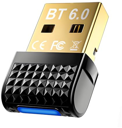 SHUBEIEUMI Bluetooth 6.0 Adapter PC, Wireless Bluetooth Dongle Receiver, Plug and Play, Bluetooth Stick for Windows 11/10/8.1, for Controller, Headphone, Keyboard, Mouse