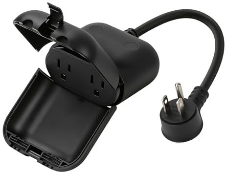 EP Outdoor Smart Plug, Waterproof IP66 WiFi Plug with 2 Individually Sockets, Compatible with Alexa & Google Assistant, Smart Outdoor Outlet for String Lights, UL Certified, Black