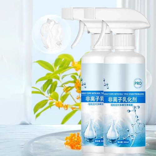 Fleckenentferner Kleidung 2025 Upgrade, Stain Remover Spray, Fleckenentferner für die Wäsche, Fettlöser Fleckenspray, zur Fleckenentfernung in der Wäsche, Ölflecken (2)