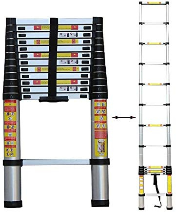 Telescoping Ladder, Portable Extension Folding Multi-Purpose Heavy Duty Compact Ladder, Aluminum Extension Ladders for Home Use Roof RV Outdoor Activities, 330lb Load Capacity (Size: 2M/6.6FT