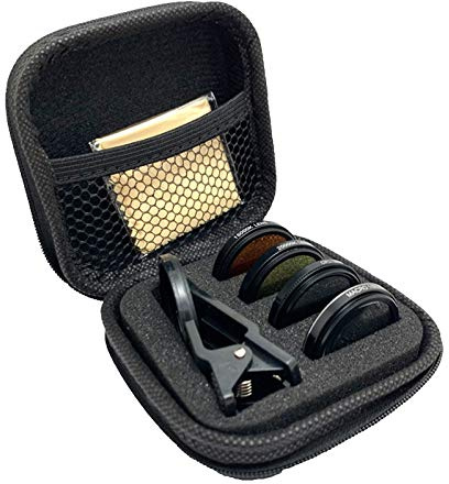 Plmvhpb Aquarium Smartphone Camera Lens Filter 4 in 1 Kit Yellow Orange Lens Filter for Coral Reef Aquarium Photography