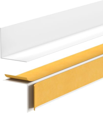 Quest Sockelleiste Hart-PVC 30x30 mm selbstklebend - Weiß, 200 cm | Minimalistische Bodenleiste, stoß- & abriebfest, feuchte- & UV-beständig, Montage ohne Bohren, für Wohnraum, Büro & Bad