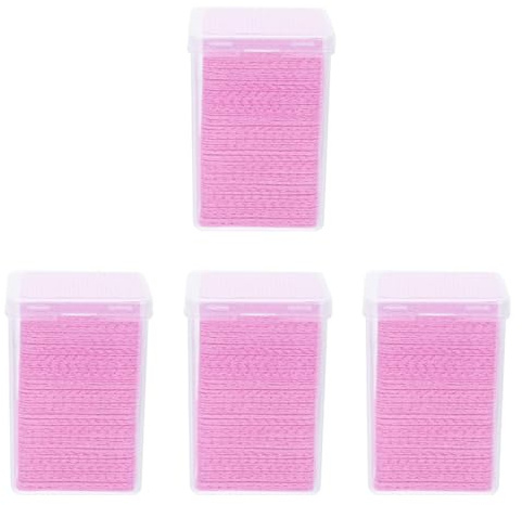 NUOBESTY Reinigungstücher und Verhinderung von Flaschenverstopfung Rosa aus Vliesstoff 4 Stück-pack Effiziente Reinigung für Wimpernkleberflaschen für Wimpernverlängerungen