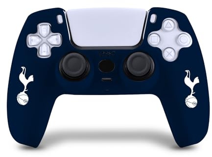 Head Case Designs Officially Licensed Tottenham Hotspur F.C. White Cockerel Logo Dark Blue Silicone Game Controller Skin Case Compatible With PS5 Sony DualSense Controller