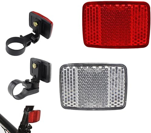 Hxjfnb 2 riflettori anteriori e posteriori, 1 riflettori anteriori, 1 pezzi posteriori, riflettori a raggi per bicicletta, set di riflettori anteriori e posteriori per bici da corsa, MTB, e-bike