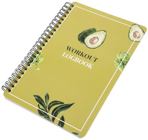 SHERCHPRY Bloc-notes Agenda A5 en Papier Jaune pour Suivi Fitness à Domicile et Salle de Sport, Carnet D'entraînement pour Mesurer et Enregistrer les Progrès