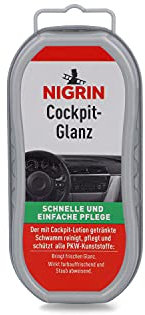 NIGRIN Cockpit-Glanz Silikonschwamm, schnelle und einfache Pflege, bringt frischen Glanz, 1 Stück, Schwarz