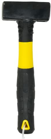 Dapetz ® Club Hammer 2.2lb/ 1Kg Heavy Duty Forged Steel Head Sledge Hammer with Fiberglass Shaft Non Slip Rubber Grip Absorbing Handle Demolition Construction