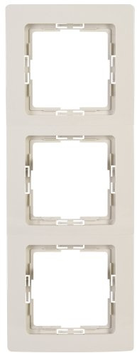 Kopp 308601068 Abdeckrahmen 3-Fach Paris Creme-Weiß