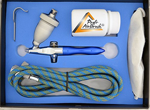 Pistola de aerografía F. aerógrafo Compresor: Juego – Pistola de chorro de arena Sandy I Incluye Inyección bien y protección respiratoria – óptima Airbrush Set Complemento