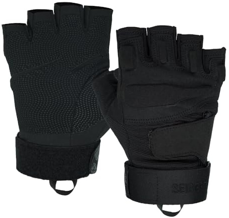 Seibertron Damen Herren S.O.L.A.G Handschuhe taktisch Vollfinger Militär Kampf Armee für Airsoft Militär Paintball Schießen Und Other Outdoor Activities Handschuhe Schwarz
