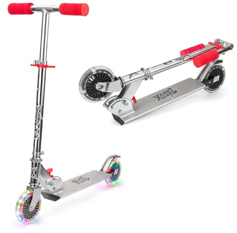 Xootz LED Scooter, Folding with Adjustable Handle Bars for Kids, Girls and Boys, Multiple Colours
