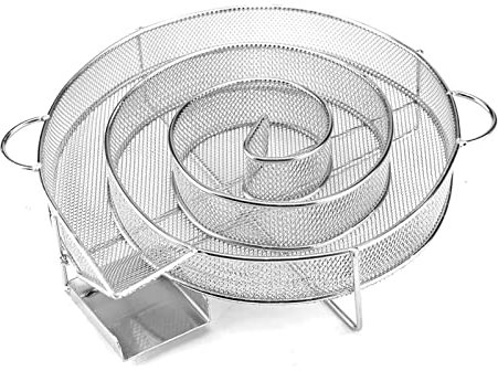 KingSaid Rund Rauchgenerator Edelstahl Räucherschnecke Kaltrauchgenerator Kaltraucherzeuger Kaltrauch Smoker für Grill und Räucherofen