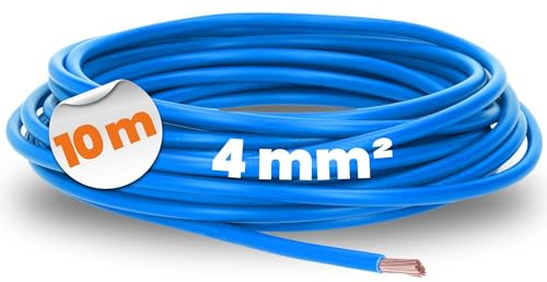 Lapp 10m Aderleitung H07V-K 4 mm² Blau - Flexible Verdrahtungsleitung | PVC Einzelader für Schaltschrank und Messgeräte - Feindrähtige Kupferlitze nach Klasse 5 - 10 Meter Ring am Stück