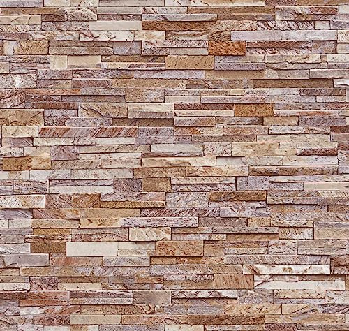 d-c-fix Ceramics Stone Wall sand 67,5 cm x 4 m | Wandtapete Fliesentapete Fliesenspiegel Tapete Design Renovierung Upcycling Wand Küche Bad Schlafzimmer Wohnzimmer Waschküch