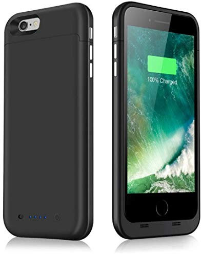 Battery Charger Case for iPhone SE 2020 Black Power Bank 4500 mAh Backup Phone Slim