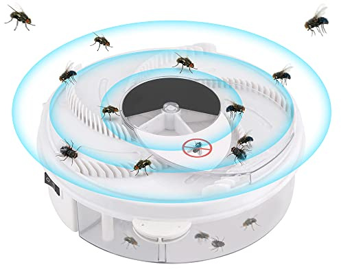 Cazador Trampa de moscas eléctrico - USB automático Silencio en el hogar, giratorio No tóxico, Asesino de mosquitos Control de insectos Dispositiv