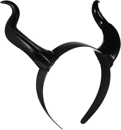 Uonlytech Schwarz Horn Stirnband Teufel Horn Stirnband Halloween Teufel für Halloween Cosplay Party Decor