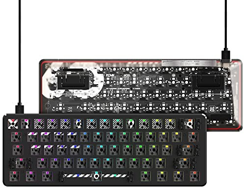 Pulsar Gaming Gears PCMK Gaming Mechanische Tastatur ANSI Hot Swappable 60% (Barebone, Schwarz) | 60 % mechanische Tastatur, Hot-Swap-fähig