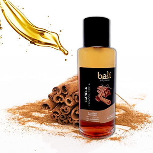 Bali fragancias Esencia al Aceite de Canela para Humidificador. Ambientador Dulce y Especiado en Esencia para Difusor. Aceite Natural para Quemador de Aromaterapia. 50 ml