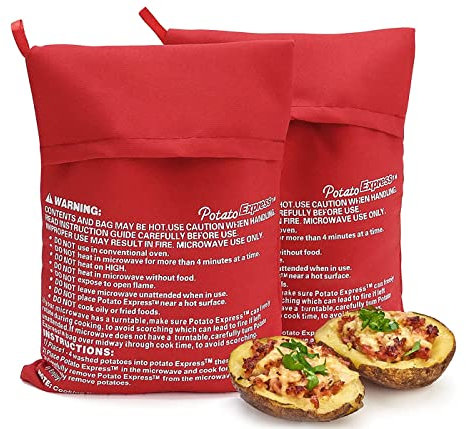 YiXuTag Bolsa de Patata de Microondas,2pcs Bolsa Patatas Microondas,Patatas Microondas,Bolsa de Cocina Perfecto Patatas, Bolsa de Papas para Microondas,Bolsa de Cocina Perfecto Patatas