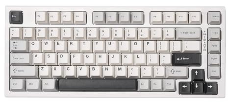 YUNZII YZ75 75% Hot Swappable Wireless Gaming Mechanische Tastatur, RGB-Hintergrundbeleuchtung, BT5.0/2.4G/USB-C, Double Shot PBT Tastenkappen für Linux/Win/Mac (Gateron G Pro Yellow, weiß)