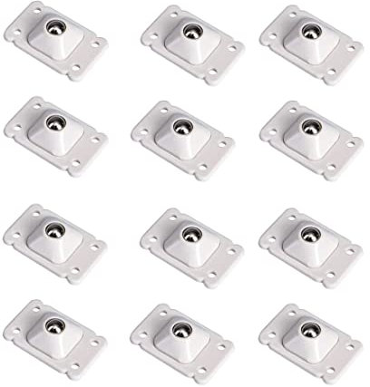 XPEX 12PCS Rotelle universali per mobili,puleggia universale girevole a 360 gradi,Scivola silenziosamente ed è facile da usare,per piccoli cestini e organizer per mobili