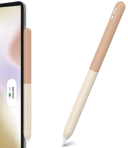 NIUTRENDZ Silikonhülle Kompatibel mit Apple Pencil 2. Generation und Apple Pencil Pro Hülle Farbverlauf Schutzhülle Hülle Skin für Apple Pencil 2. Generation und Apple Pencil Pro (Farbverlauf Braun)