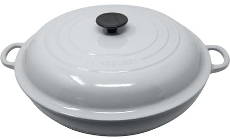 Le Creuset Cazuela de buffet de hierro fundido esmaltado de 5 cuartos de galón, Vapeur (Vapeur)