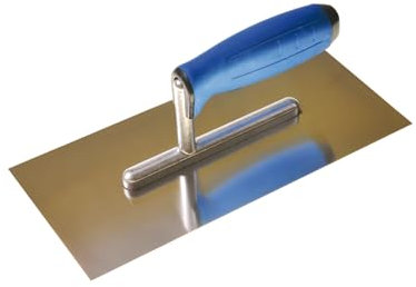 Profi Glättkelle mit 2K-Griff 270 x 130 mm Edelstahl Rostfrei Glättekelle Aufziehkelle Traufel mit Edelstahlblatt